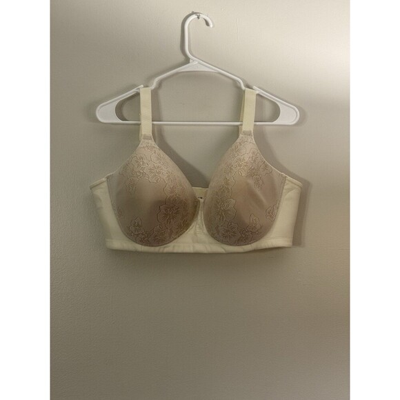VANITY FAIR FULL FIGURE CREAM BRA - UNDERWIRE  BACK SMOOTHER  Sz 42D - NWOT - Picture 1 of 4